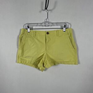 GAP Shorts Women's Size 6 R Yellow Chino Rolled Twill 100% Cotton Casual Ladies